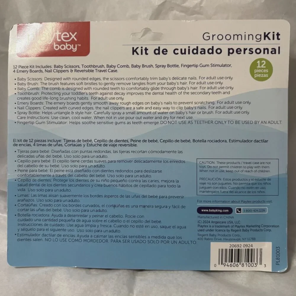 Playtex Baby Grooming 12 piece kit Blue